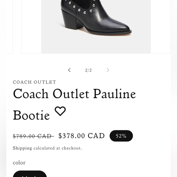 ❤️🔥❤️Coach Outlet Pauline Bootie - Black, Size - 7,5 - Picture 4 of 4